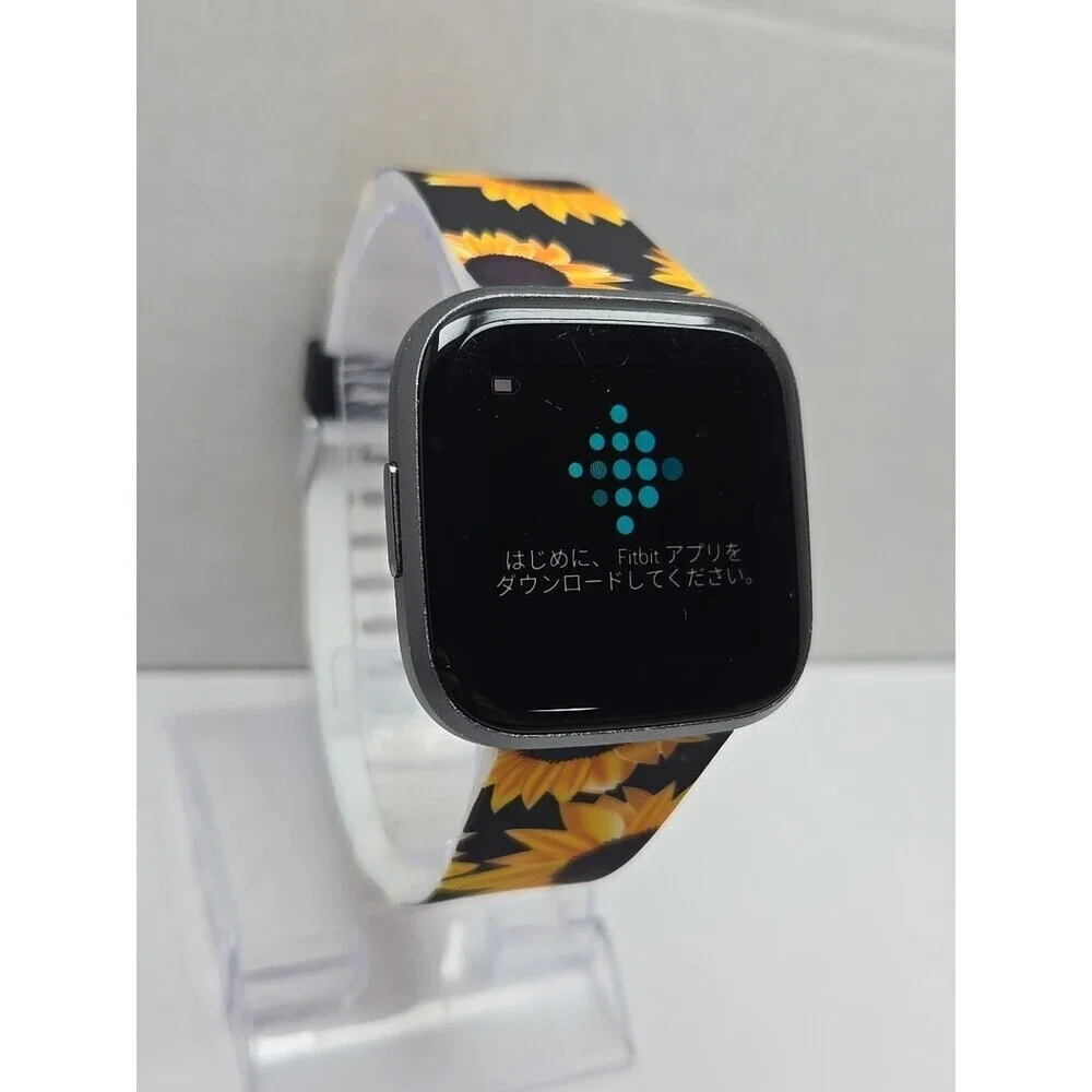 Fitbit Versa 2 Smartwatch Silver Sunflower 40mm Alexa WR50M Always On Display